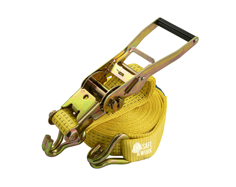 Lashing strap with ratchet and claw hook 8 m x 50 mm