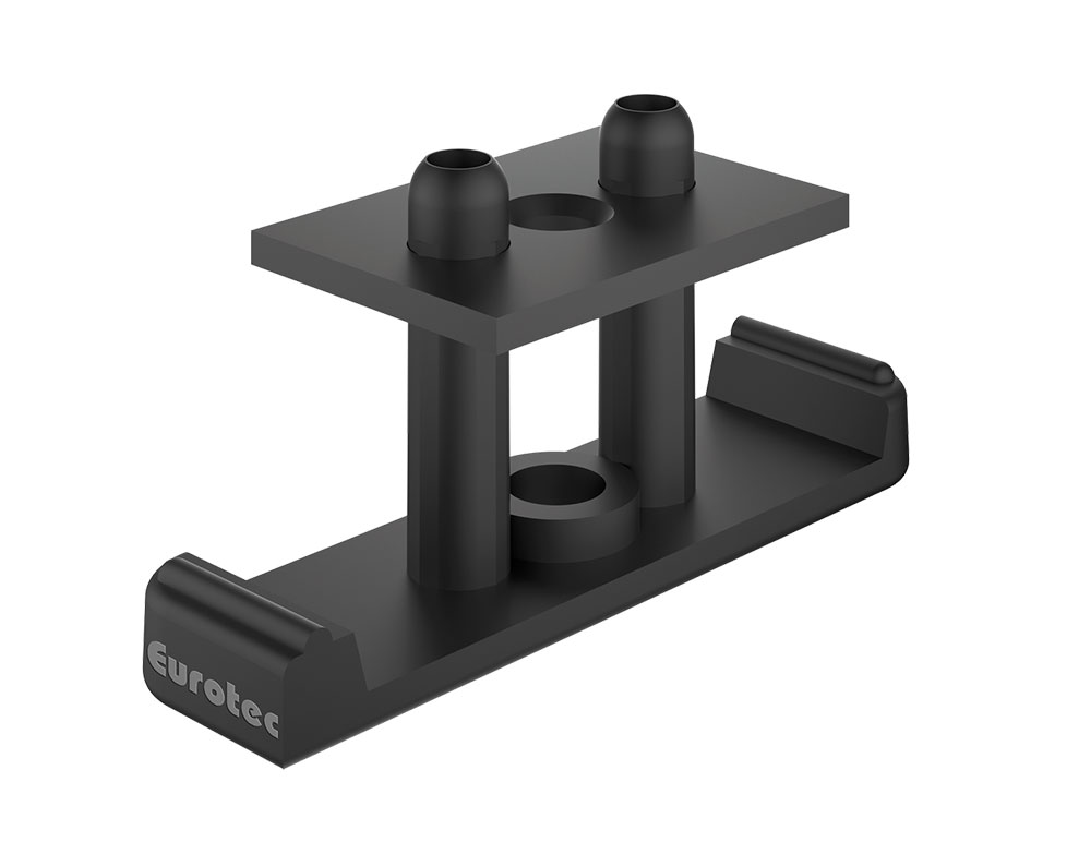 Terrassenclip, Edelstahl A2, schwarz - Eurotec T-Clip (175 Stück